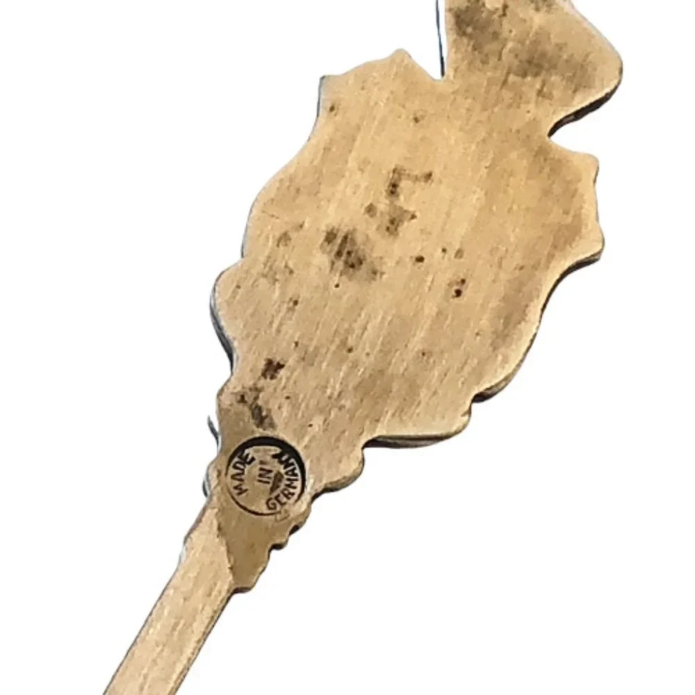 Santa Barbara Mission CA 1786 SilverPlate Souvenir Spoon TINY made in Germany